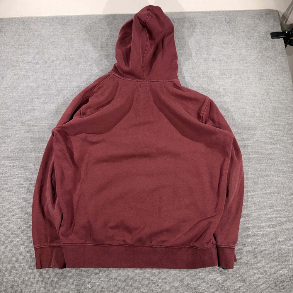 Levis Full Zip Hoodie Mens XL Burgundy Excellent Standard Fit Red Tab Logo - Picture 3 of 8